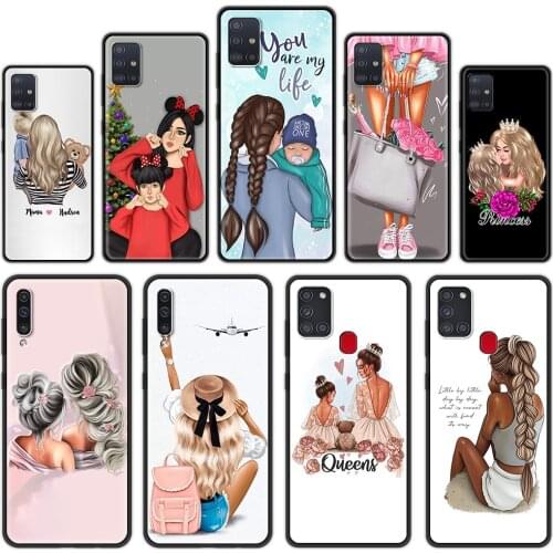 Baby Mama Super Mom Girl Luxury Soft TPU Case for Samsung Galaxy A21S A51 A71 A12 A02S A21 EU A32 A52 A72 5G A41 A31 Phone Coque
