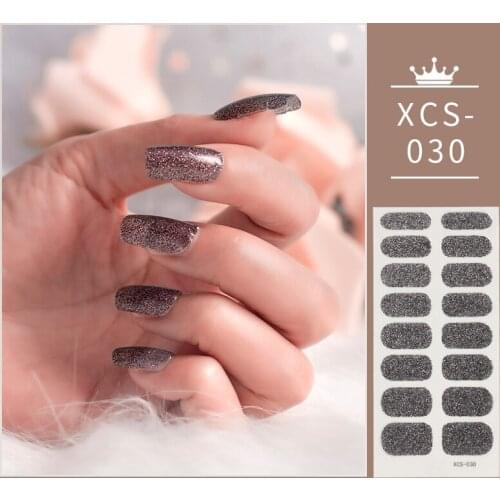 Black Shiny Twinkle Manicure Decoration Full Cover Nail Stickers Solid Colors And Creative Nail Art Fashion Nail Stickers