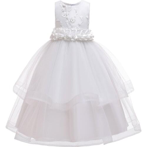 2021 Childrens Long Dress Europe and The United States Embroidered Princess Dress In The Big Child Qidypong Evening Dress