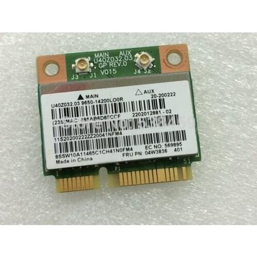 For Broadcom BCM943142HM half Mini PCI-E Wifi Bluetooth 4.0 wireless card for Lenovo G400 G410 G500 G510 G405 G505 E431 04W3836