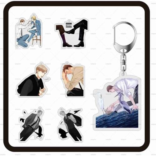 Anime Twittering Birds Never Fly Keychain The Clouds Gather Doumeki Chikara Yashiro Cosplay Acrylic Keyring Bags Phone Pendant