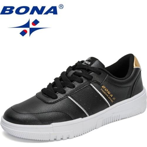 BONA 2021 New Designers Casual Sneakers Men Platform Trending Non-slip Luxury Brand Walking Footwear Man Comfy Zapatillas Hombre