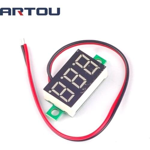 Mini 0.36 inch 2 Wires Digital Voltmeter Red LED Display DC 4-30V Voltage Meter