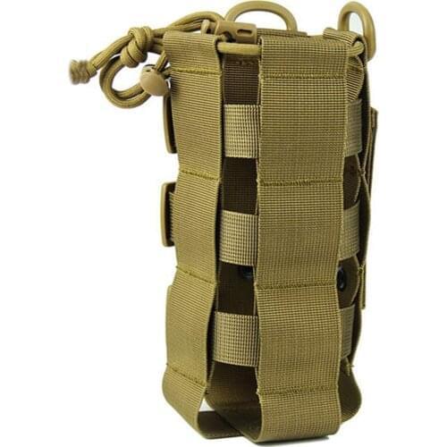 Upgraded Tactical Molle Water Bottle Pouch Bag Military Outdoor Travel Hiking Drawstring Water Bottle Holder Kettle Carrier Bag