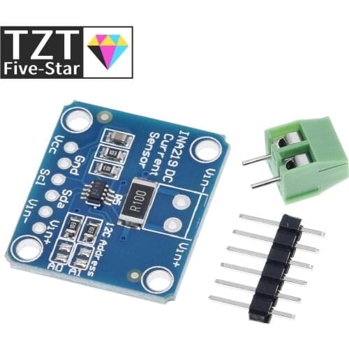 TZT INA219 I2C Zero Drift Bi-directional Current Power Supply Sensor Breakout Monitoring Module