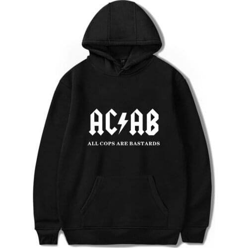 2021 Acab Spring New Hot Sale Text Graphic Print Hoodie Top Comfortable Hoodie Casual All-match Harajuku Trend Unisex Hoody