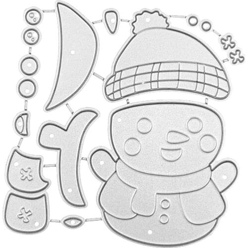 New Christmas Snowman Metal Cutting Dies Stencil Scrapbooking DIY Album Stamp Paper