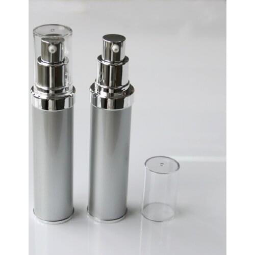 30ML silver airless bottle plastic bottle for lotion/emulsion/foundation/serum cosmetic packing skin care mist sprayer bottle