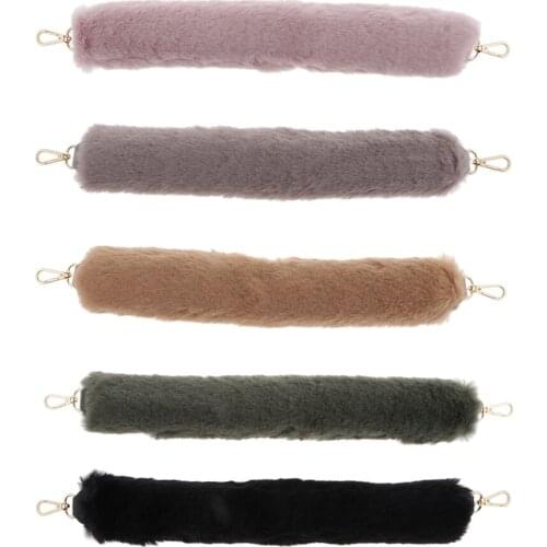 Plush Faux Fur Bag Strap Soft DIY Short Tote Bag Purse Handbag Belt 48cm
