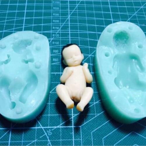 PRZY Lovely 3d Baby Silicone Mold Cake Decoration Mold New Sleeping Baby Free Shipping Moulds Fondant Silicon Rubber 001