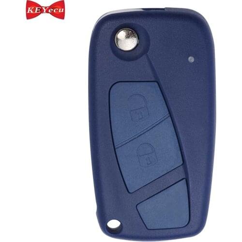 KEYECU for Fiat Punto Ducato Stilo Panda Replacement Remote Key Fob 2 Button 434MHz ID46 Chip