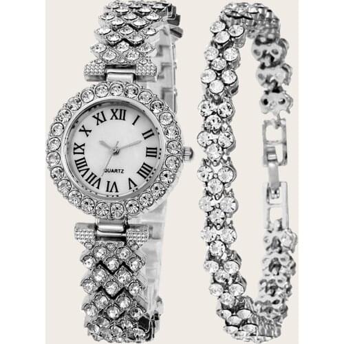 Luxury Womens Watch Explosions Fashion Business Diamond Luxury Elegant Shi Ying Ladies Watch Bracelet Set Christmas Gifts