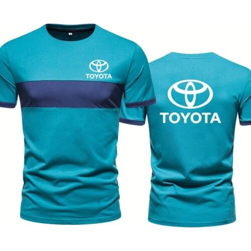 Fashion New Mens Short sleeve Toyota Car Logo Casual Summer Polo high quality cotton Splicing high quality Cotton Mens tops