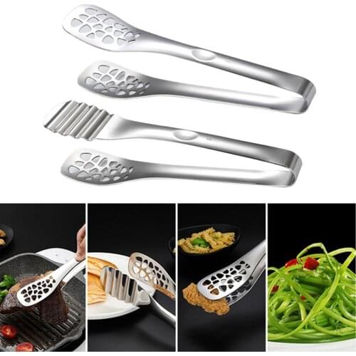 Stainless Steel Food Bread Steak Tongs Kitchen Buffet Serving Cooking Clips Tool BBQ Salad Tools Kitchen Accessories