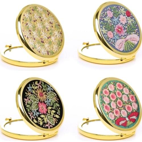 Embroidery Starter Kits, Mirror Embroidery Designs, Hoop, Thread, Instruction, Contains Materials and Tools, DIY Embroidery Gift