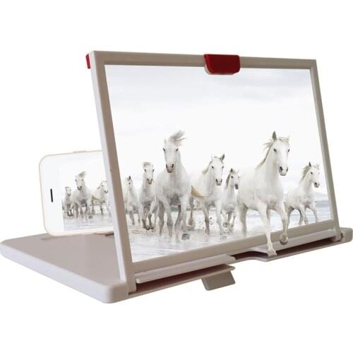 T3EE 10/12 Inch 3D Mobile Phone Screen Projection Amplifier Smartphone Desktop Holder