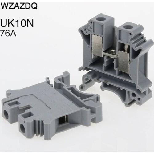 UK10N flame-retardant copper piece voltage terminal uk-10n guide rail type terminal line non-slip wire