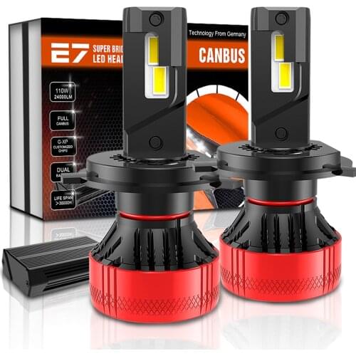 XENPLUS LED Headlight Bulbs E7 Super Bright H1 H3 H4 H7 H11 H13 9004 9005 9006 9007 9012 HB3 HB4 110W 24000LM 6500K 2PCS