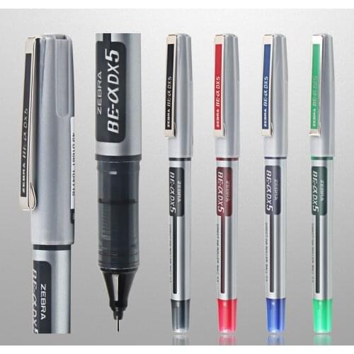 ZEBRA BE-a DX5 sign pens direct liquid gel pen needle pen for school office stationery Large Ink Capacity 0.5mm