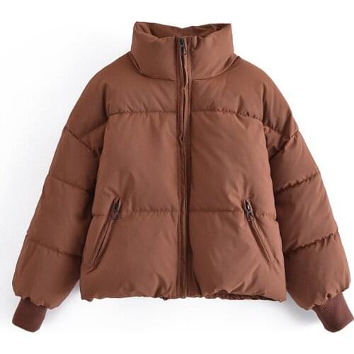 Women Jackets Autumn Winter Thicken Stand Collar Oversized Parkas Long Batwing Sleeve Pockets Female Loose Coats Tops