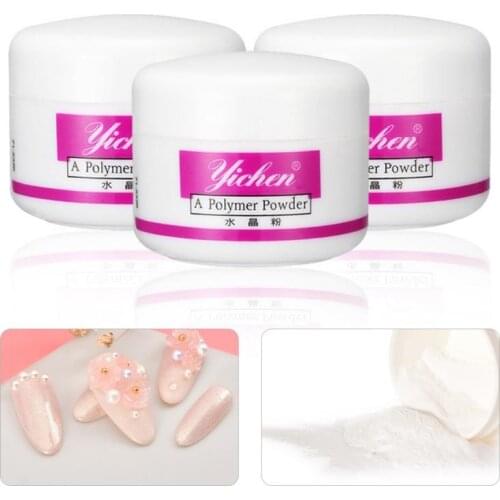 1Box Acrylic Powder Nail Tips Nail Glitter Builder Clear Pink Crystal Powder Manicure Salon Tools Nail Art Powder TSLM1