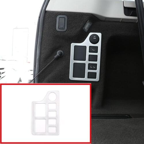 1 Pcs For Land Rover Discovery 5 LR5 2017 ABS Silver Chrome Trunk Electric adjustment Button Frame Cover Trim