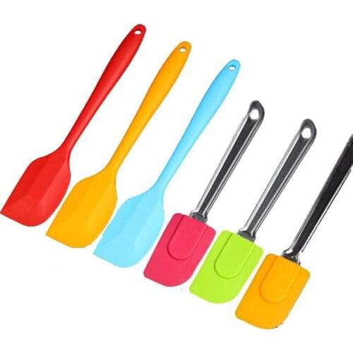 1pc Cooking Brush Pot Spatter Resistance High Temperature Food Grade Silicone Scraper Cake Scraper Baking Cream Blade Brush