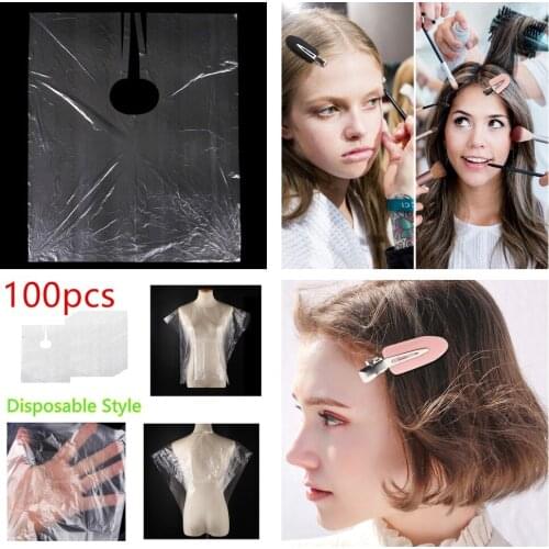 100x Disposable Hair cutting Cape Salon Gown/Hair Cut Cutting Salon Stylist Cape