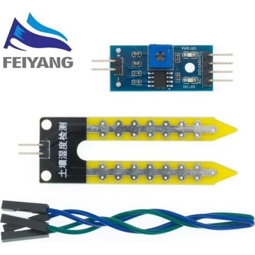 50PCS Smart Electronics Soil Moisture Hygrometer Detection Humidity Sensor Module Development Board DIY Robot Smart Car tu
