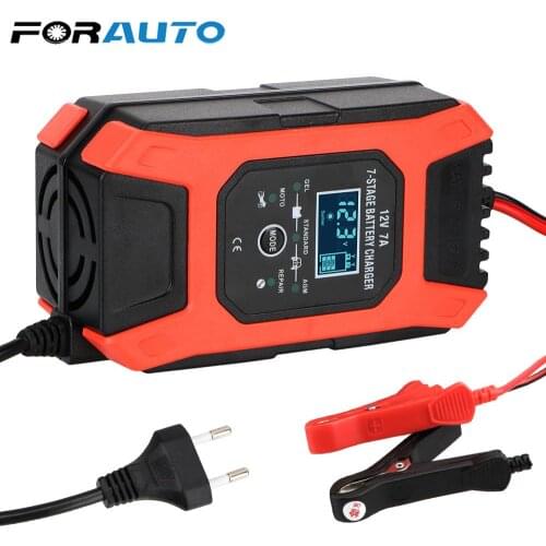 7 Stage Automatic Smart Car Battery Charger Digital LCD Display 12V 7A Wet Dry Lead Acid Battery-chargers