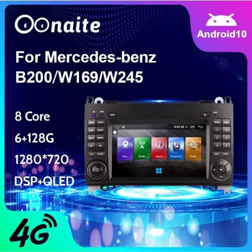 Oonaite 2 din Car Radio car dvd player For Mercedes Benz B200 A B Class W169 W245 Viano Vito W639 Sprinter W906 Android 10 GPS
