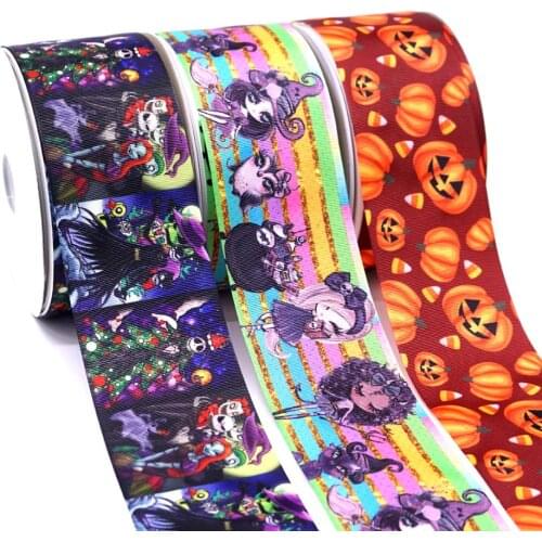 Free shipping 50 yard cartoon printed grosgrain ribbon 31194