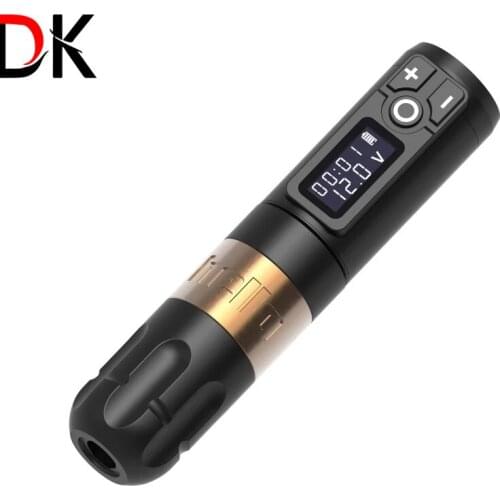 DK Wireless Tattoo Pen Rotary Tattoo Machine Pen with Coreless Powerful Motor and Replaceable Battery Pack