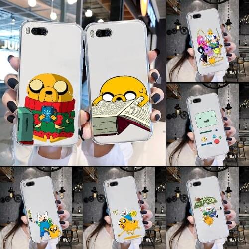 Adventure Time Cartoon Phone Case Transparent For Xiaomi Mi Max Note 3 A2 A3 8 9 9T 10 Lite Pro Ultra transparent fashion coque