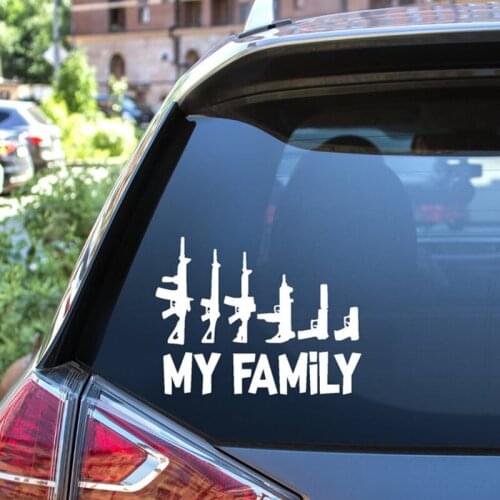 Black/Silver May Family Rifle Vinyl Decal Pro Gun Decal Second Amendment Sticker Glass Body Decoration S034