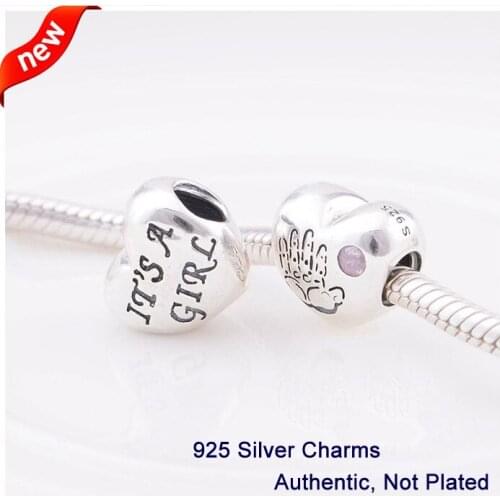 CKK 925 Sterling Silver Beads My Sweet Baby Girl Original Charms Beads Fits Bracelets For Jewelry Making