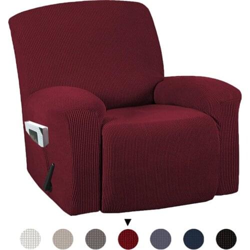 Elastic Solid Color All-inclusive Recliner Chair Cover Simple Sofa Protective Cover Thickened Fabric Sofa Cover Deck Chair Cover