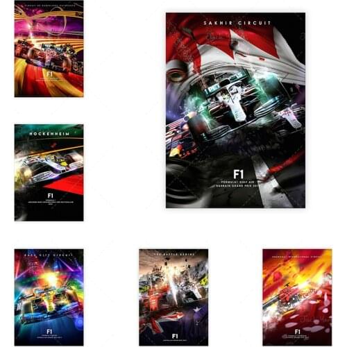 F1 Formula World Champion Racing Car Posters Prints Wall Art Canvas Picture Painting For Living Room Decor