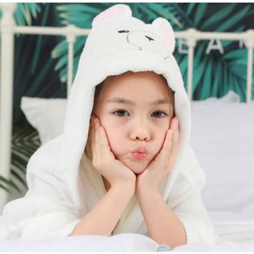 Bathrobe Kids Baby Dressing Gown Animal Baby Bathrobe Towel Children Bathgrowns Bathrobes Bear Hooded Bath Robe for Girls