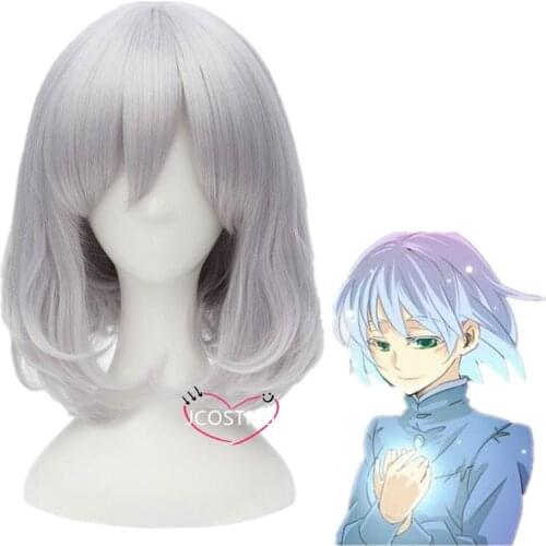 Howls Moving Castle Sophie Hatter Short Silvery White Bob Heat Resistant Synthetic Hair Cosplay Costume Wig