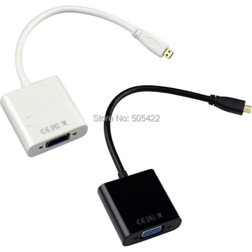 1080P Micro HDMI to VGA Video Converter Adapter Cable For PC Monitor Projector HDTV