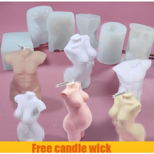 Plaster silicone mold female body candle mold soap making mold handmade candle making wax mold crafts character candle shape