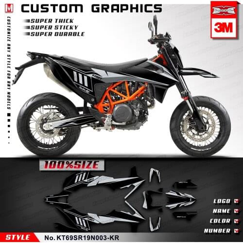 KUNGFU GRAPHICS Custom Stickers Full Vinyl Wraps for 690 SMC-R Enduro-R 2019 2020 2021, Add Name for Free