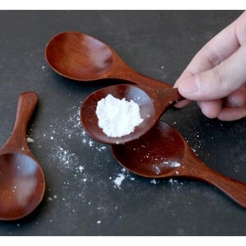 100pcs Kids Baby Milk Food Porridge Feeding Mini Wooden Spoon Teaspoon Condiment Utensil Ice Cream Spoon Tableware Tool NO157