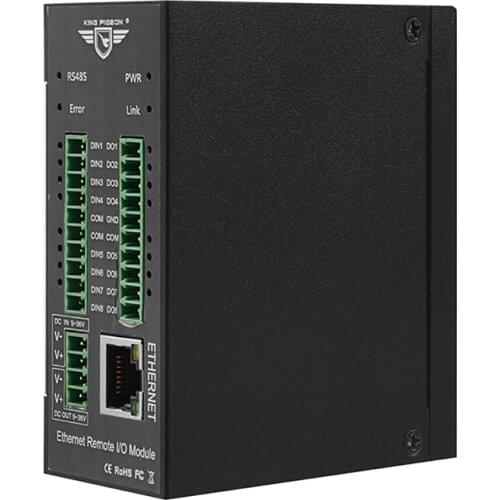 8 Isolated Analog Inputs Module Supports 0~20mA 4~20mA 0-5VDC 0-10VDC Modbus TCP Ethernet Remote IO Module M330T