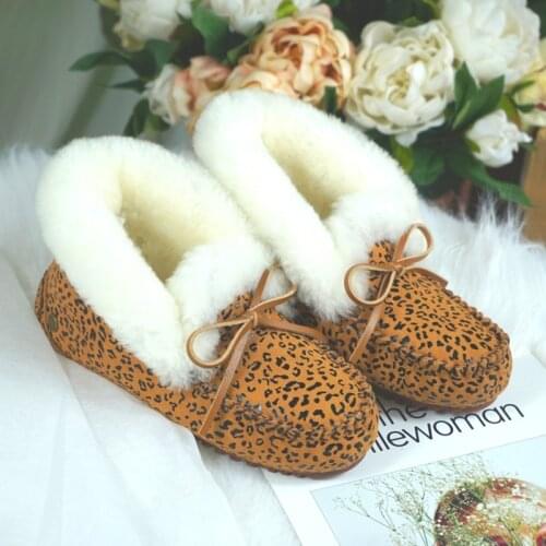 Women 100% Natural Fur Shoes Moccasins Loafers Soft Genuine Leather Leisure Flats Female Casual Footwear Size 34-40