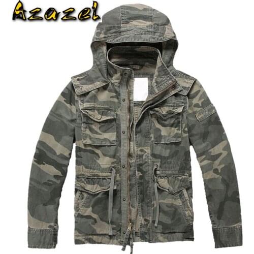 Camouflage Hooded Mens Jackets Military Mens Coat Designer Outdoor Winter and Autumn Safari Style Male Topcoats European Style