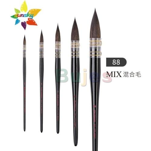 Original Germany da vinci V88 Mixed animal hair Round head Classical watercolor pen Waterproof log penholder art supplies