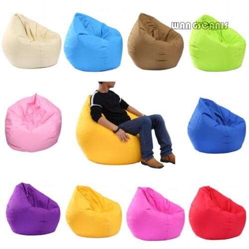 Just Cover Unfilled Lounge Bean Bag Home Soft Lazy Sofa Cozy Single Chair Durable Furniture Soft Sleeping Bean Bag Bed