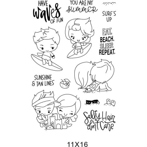 Girl Transparent Clear Silicone Rubber Stamp Seal DIY Scrapbooking photo Album A0777